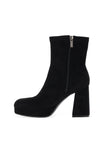 Xti Platform Block Heel Boots, Black