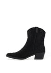 Xti Embellished Cowboy Heeled Ankle Boots, Black