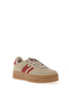 Xti Faux Suede Platform Trainers, Beige