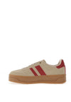 Xti Faux Suede Platform Trainers, Beige