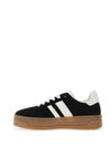 Xti Faux Suede Platform Trainers, Black