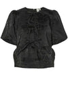 Y.A.S Sonya Tie Front Top, Black