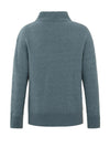 YAYA Crossover Neckline Sweater, Stormy Weather Blue