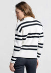 Yaya High Neck Striped Jumper, Cream