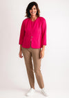 Leon Collection Single Buttoned Short Jacket, Cerise