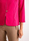 Leon Collection Single Buttoned Short Jacket, Cerise