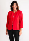 Leon Collection Single Buttoned Short Jacket, Red