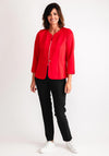 Leon Collection Single Buttoned Short Jacket, Red