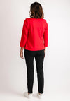 Leon Collection Single Buttoned Short Jacket, Red