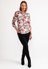 Leon Collection Floral Print Blouse, Red Multi