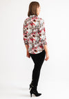 Leon Collection Floral Print Blouse, Red Multi