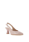 Zany Shimmer Pointed Toe Heels, Rose Gold