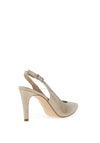 Zany Shimmer Sling Back Court Shoes, Beige