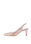 Zany Shimmer Sling Back Court Shoes, Blush