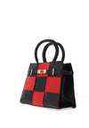 Zen Collection Check Print Grab Bag, Black & Red