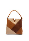 Zen Collection Bee Colour Block Grab Bag, Brown