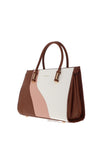 Zen Collection Colour Block Wave Grab Bag, Brown Pink White