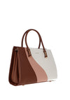 Zen Collection Colour Block Wave Grab Bag, Brown Pink White