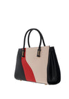 Zen Collection Colour Block Wave Grab Bag, Black Red Beige