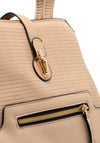 Zen Collection Textured Faux Leather Grab Bag, Khaki