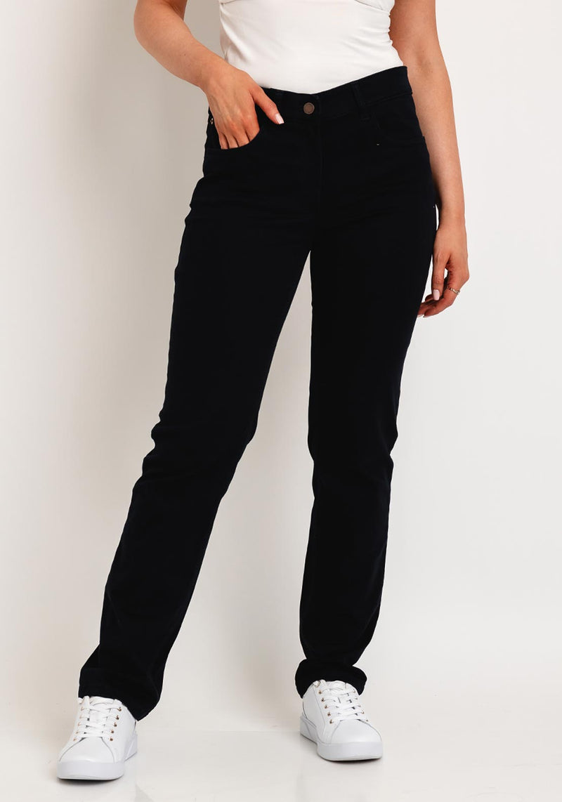 Mona Fit Slim Leg Power Stretch 5-Pocket Pant - Olsen Fashion Canada