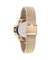 Tommy Hilfiger Womens Jenna Mesh Strap Watch, Rose Gold & Black