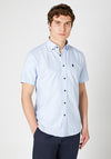 Remus Uomo Parker Short Sleeve Shirt, Light Blue