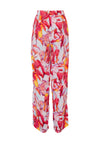 Ichi Marble Print Wide Leg Trousers, Carmine Multi