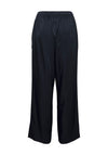 Ichi Satin Wide Leg Trousers, Total Eclipse