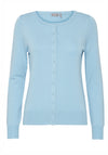 Fransa Basic Button Cardigan, Blue