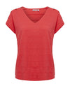 Fransa Jami V Neck Top, Coral