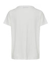 Fransa Sandra Broidery Cotton T-Shirt, Off White