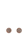 Pilgrim Emma Crystal Earrings, Rose Gold