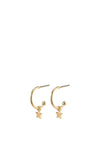 Pilgrim Ava Star Hoop Stud Earrings, Gold