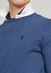 Ralph Lauren Slim Fit Crew Neck Sweater, Blue Heather