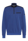 Bugatti Fine Knitted Half Zip Jacket, Blue