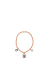 Absolute Halo Pendant Beaded Bracelet, Rose Gold