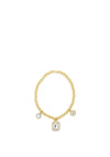 Absolute Halo Pendant Beaded Bracelet, Gold