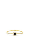 Absolute Black Halo Pendant Bangle, Gold