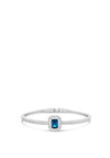 Absolute Blue Halo Pendant Bangle, Silver