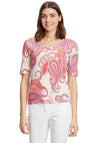 Betty Barclay Paisley Print Top, Pink Multi