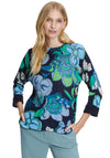 Betty Barclay Floral & Rhinestone Jumper, Navy Multi