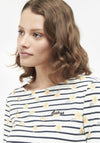 Barbour Womens Bradley Sunflower Stripe Top, Cloud