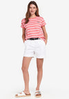 Barbour Womens Otterburn Stripe T-Shirt, Pink Punch