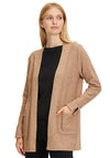 Betty Barclay Fine Knit Open Cardigan, Tan