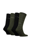 Calvin Klein 4 Pair Socks, Black & Green