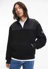 Calvin Klein Jeans Sherpa Half Zip Fleece, Black