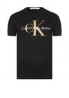 Calvin Klein Jeans Slim Organic Cotton T-Shirt, Timeless Camel & CK Black