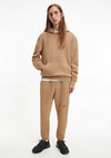 Calvin Klein Jeans Logo Tape Hoodie, Timeless Camel