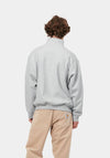 Carhartt WIP American Script Half Zip Sweatshirt, Ash Heather